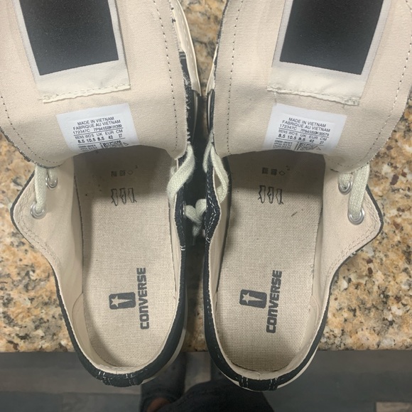 Rick Owens x Converse (official colab) drkstar in black size 8.5 - Picture 5 of 6